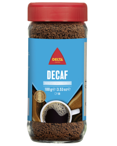 Delta Instant Decafeinated Coffee 100g in Jar