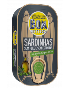 Bom Petisco Sardines Skinless & Boneless in Extra Virgin Olive Oil 120g