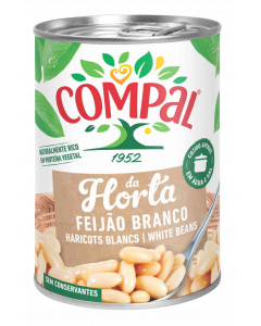 Compal White Beans in a tin 410g (Feijao Branco)