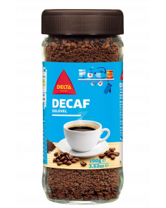Delta Instant Decafeinated Coffee 100g in Jar