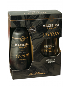Macieira Cream 70cl+glass in gift box