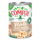 A tin of Compal White Beans (Feijao Branco)
